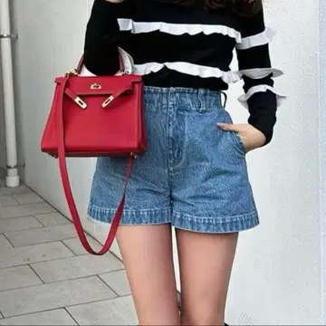 [ sheller ] 셰리에 OKAYAMA 데님 숏팬츠