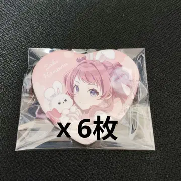 학원 아이돌 마스터 학마스 GIGO 하트 캔뱃지 하나미 사키 6개