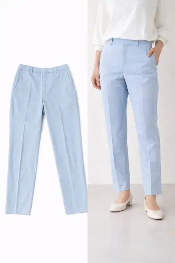 SHIPS 테이퍼드 팬츠 스카이블루 라이트 블루 캐주얼 포멀