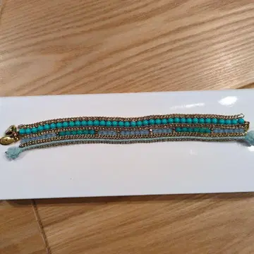 아비스테 터콰이즈 비즈 멀티 스트랜드 팔찌