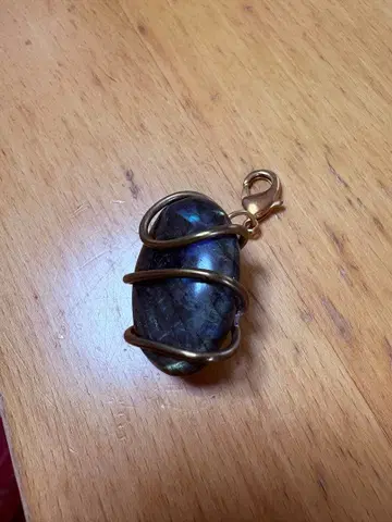 래브라도 라이트 와이어 랩핑 펜던트