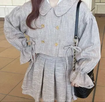 아프레 주르 트위드 셋업 그레이