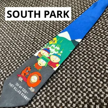 SOUTH PARK 사우스 파크 넥타이 캐릭터 패턴 스탠 실크
