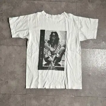 90s 빈티지 스트릿 여성 포토 프린트 T셔츠 싱글 스티치