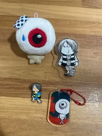 게게게의 키타로 눈알 아저씨 키링 피규어 씰 세트