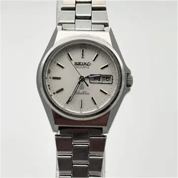 SEIKO 3423-0160 실버 웨이브 손목시계 데이데이트 여성용