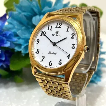 [레어] CYMA 시마 시로드 스위스산 골드 손목시계