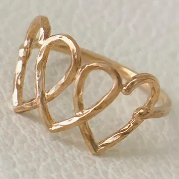 새상품급 NOJESS 11호 노제스 3연 하트 반지 반지 크라프트 PG