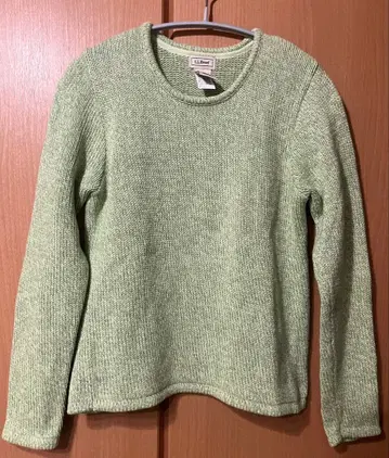 엘엘빈 그린 코튼 니트