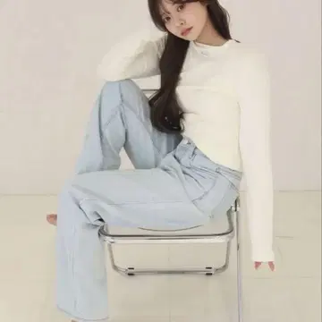 pellsiana [ P ] 로고 큐빅 데님 페르시아나