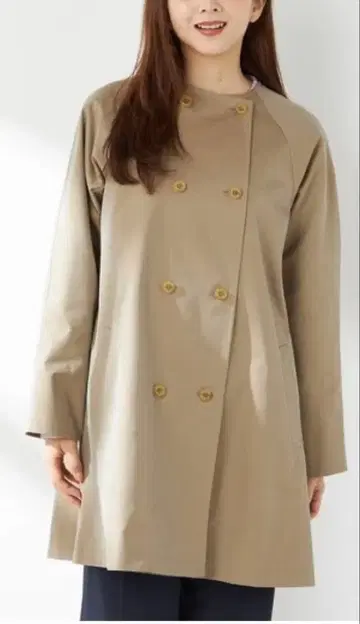 McGREGOR 더블 버튼 노카라 코트