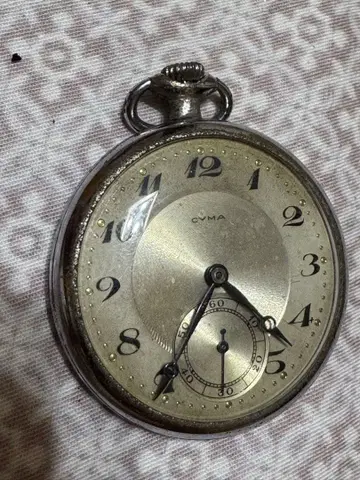 CYMA 수동 와인딩 시계 실버