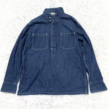 [ 고품질 ] SUGAR CANE 데님 풀오버 셔츠 L