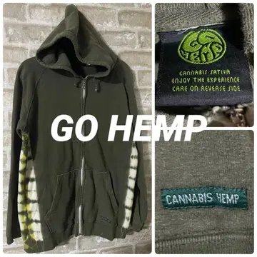 GO HEMP 남성용 L 3 후드티 타이다이 고헴프 카나비스헴프