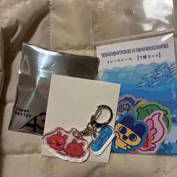 신 에노시마 수족관 한정판 메인다코치 아크릴 키링 + 씰 2장