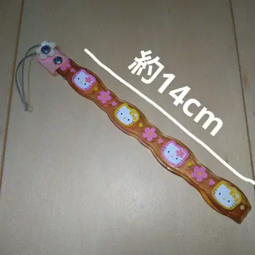 카오하나 키티 스트랩 오렌지 핑크 레트로 산리오