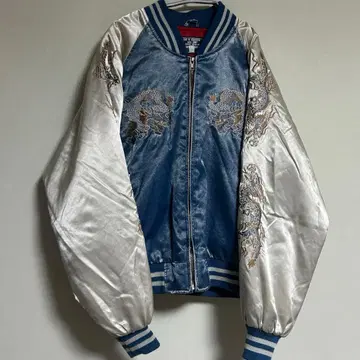 요코스카 스카잔 드래곤 자수 파랑 실버 정글 스톰