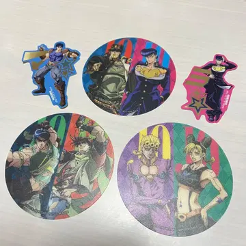 [ 5개 세트 ] 죠죠 마츠키요 콜라보 코스터 스티커