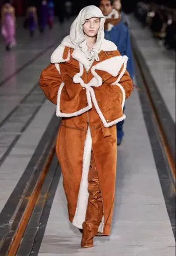 Y/project shearling snap panel coat