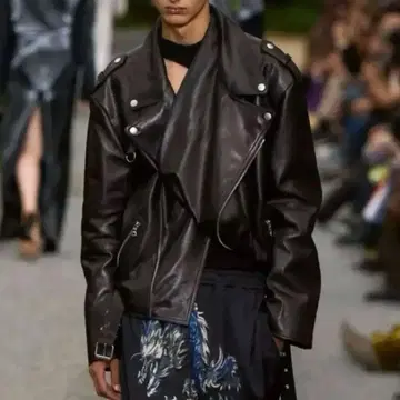 Y/project twisted lapel biker jacket