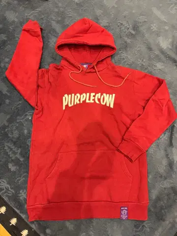 PURPLECOW 후드 부착 후드티 레드