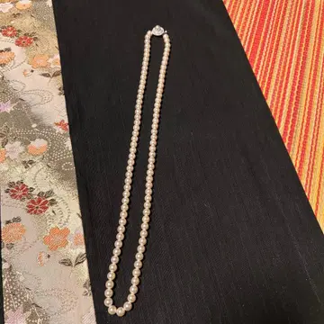 펄 목걸이 실버색 클래스프