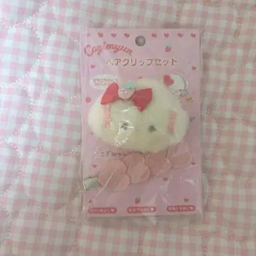미개봉 산리오 코기뮨 첫사랑 시리즈 마스코트 헤어 클립 세트
