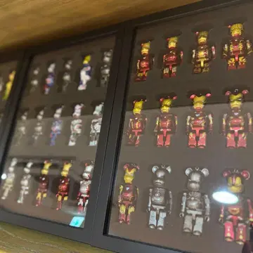 베어브릭 100%용 컬렉션 케이스 블랙 2세트