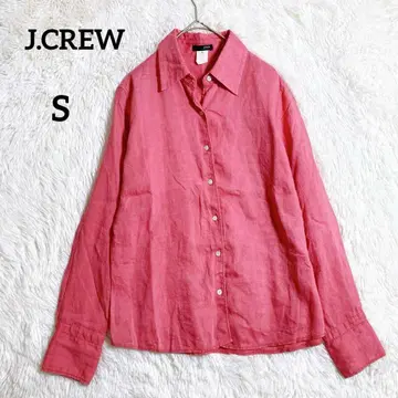 제이크루 린넨 100% 셔츠 린넨 긴팔 핑크 봄/여름 [ S ]