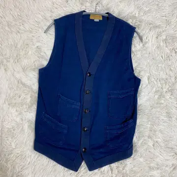 J.S HOMESTEAD 인디고 베스트 코튼 S 남성용