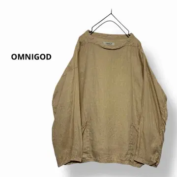 OMNIGOD 린넨 블라우스 린넨 와이드 블라우스 린넨 티셔츠
