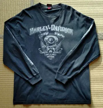 '00s 할리데이비슨 긴팔 티셔츠 블랙