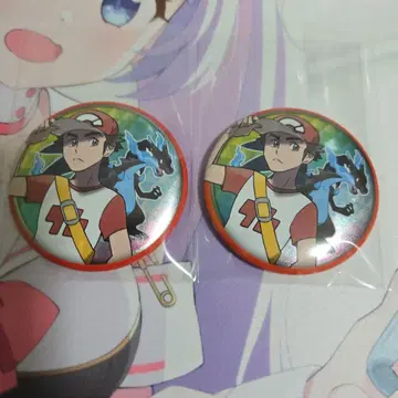 레드 & 메가 리자몽 X 캔뱃지 컬렉션 2개