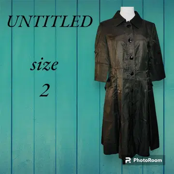 언타이틀 트렌치 코트 셔츠 원피스 7부 소매 브라운 984