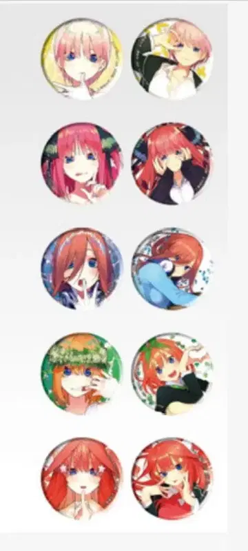 제일복권 5등분의 신부 J상 캔뱃지 세트 5 (전 5종 컴플리트)