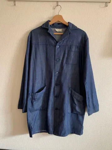 60~70s 프렌치 워크 유로 빈티지 데님 샵코트 데님