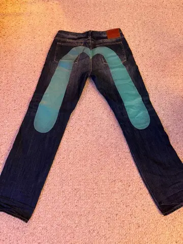 EVIS 청바지 스카이블루 사이즈 33 x 34