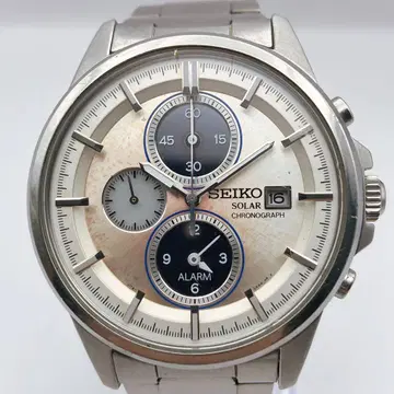 SEIKO 솔라 크로노그래프 V172-0AA0 가동품 결함 W3B4