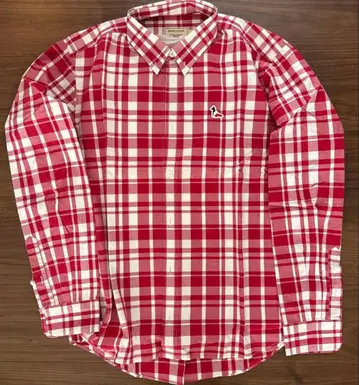 메종 키츠네 체크 버튼다운 셔츠 41