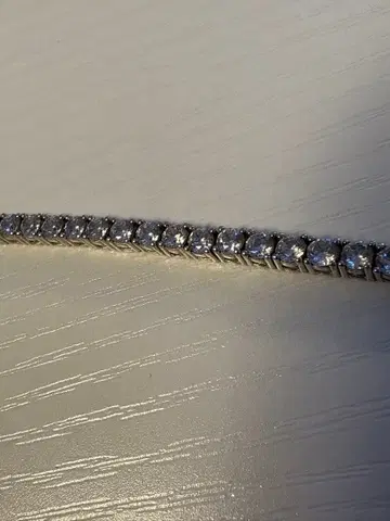 AVALANCHE 실버 테니스 목걸이 길이 45cm 폭 3mm