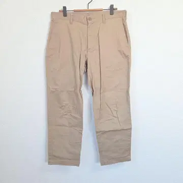 유니클로 남성용 치노 팬츠 베이지 스트레이트 팬츠 캐주얼 스테디셀러