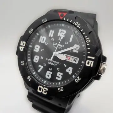 099 작동품 CASIO 쿼츠 손목시계 10BAR 데이데이트 남성용