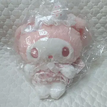 산리오 초귀여움 마이멜로디 화이트 딸기 봉제 인형 딸기