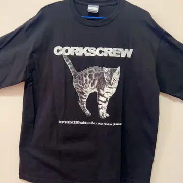 쿠로유메 CORKSCREW 2025 티셔츠 L 블랙 키요하루
