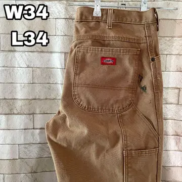 디키즈 페인터 팬츠 자수 덕지 브라운 34 x 34