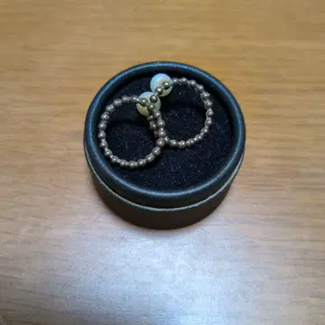 accessories mau 펄 장식 실버 귀걸이