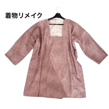 꽃무늬 핑크 보라색 겉옷 기모노 리메이크 도행 코트 리메이크 소재