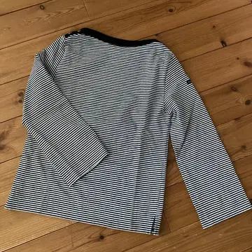 루미노아 별주 MARIN 플레어 슬리브 보더 티셔츠 사이즈 T0