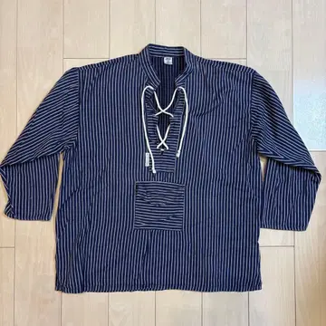 [레어] 90s 피셔맨 셔츠 독일제 실용품 XL 상당 로프