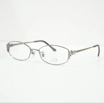 A.O. 메탈 그레이 안경 작음 렌즈 교환 가능